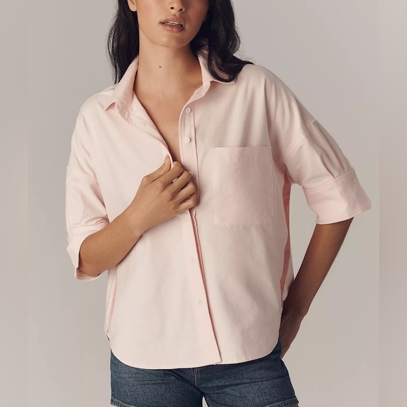 Maeve Light Pink Button-Down Shirt - Picture 2 of 3